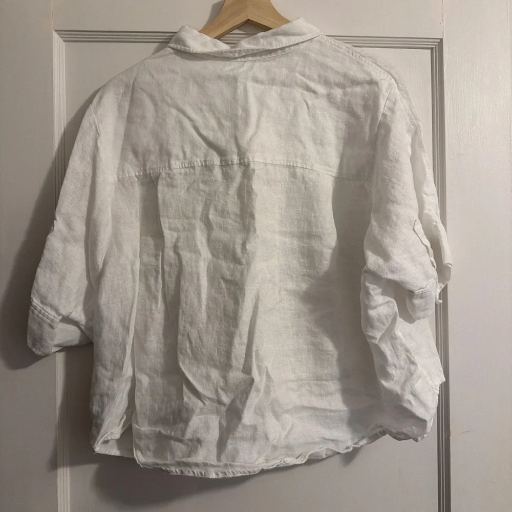 COS White Boxy Linen Top - Picture 3 of 4